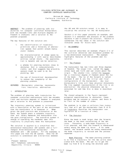 COLLISION DETECTION AND AVOIDANCE IN COMPUTER