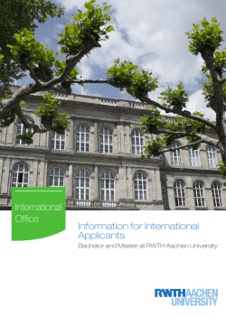 Information for International Applicants - RWTH