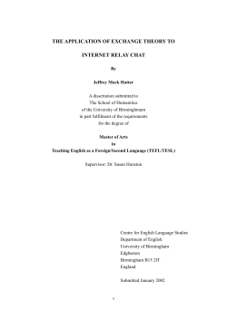 the application of exchange theory to