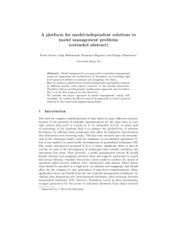 A platform for model-independent solutions to model management
