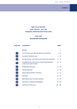 Best Value Review of Museums, Heritage and Visual