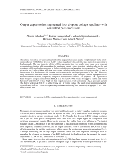 Output-capacitorless segmented low-dropout voltage