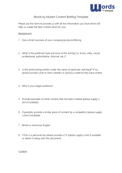 DOWNLOAD - Content Briefing Template