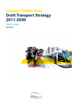 Greater Dublin Area Draft Transport Strategy 2011-2030