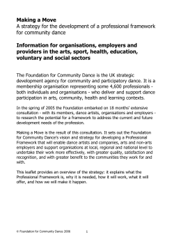 Making a Move - Foundation for Community Dance