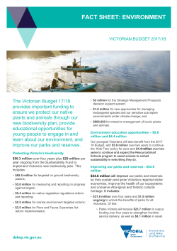 Budget 2017-18 - Fact Sheet - Department of Environment, Land