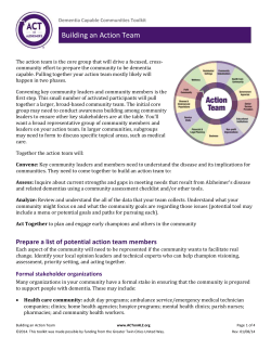 Action Team Building | Dementia Capable
