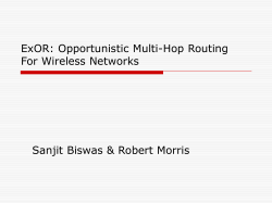 Comparison of Routing Metrics for Static Multi