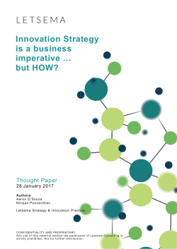 Innovation Strategy is a business imperative &hellip; but HOW?
