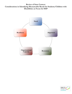 Considerations in Identifying Measureable Results for Students