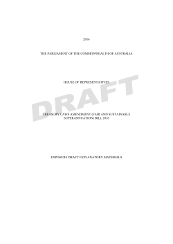 (Fair and Sustainable Superannuation) Bill 2016