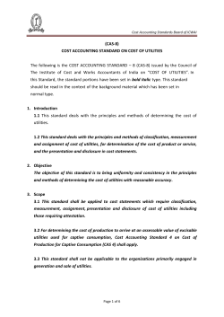 (CAS-8) COST ACCOUNTING STANDARD ON COST OF UTILITIES
