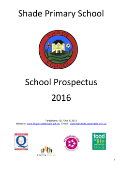 Prospectus - Shade Primary School