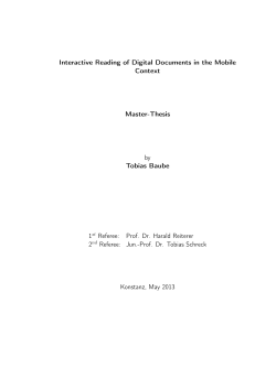 Interactive Reading of Digital Documents in the Mobile Context
