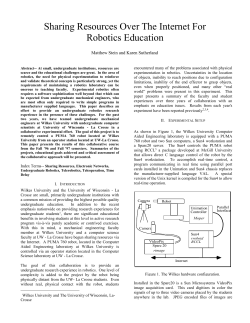 Sharing Resources Over The Internet For Robotics Education