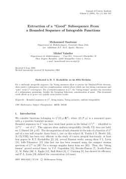 Subsequence From a Bounded Sequence of Integrable Functions