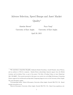 Adverse Selection, Speed Bumps and Asset Market Quality