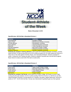 12-9-13 - The National Christian College Athletic Association