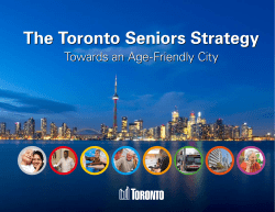 The Toronto Seniors Strategy - Towards an age