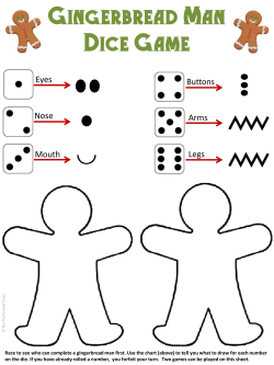 Gingerbread Man Dice Game