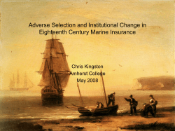 Marine Insurance in Britain and America, 1720
