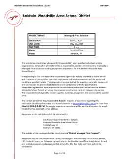 BW Copier 2014 RFP