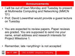 Jan 17, 2001 12 Oceanstore Persistent Object