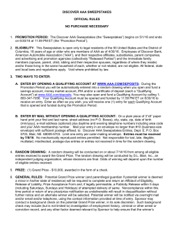 random draw mail-in/deposit sweepstakes template