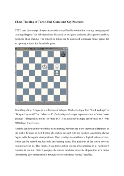 Chess Training of Tactic, End Game and Key Positions