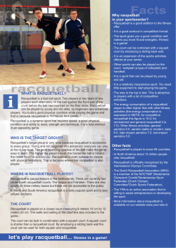 let`s play racquetball... fitness in a game!