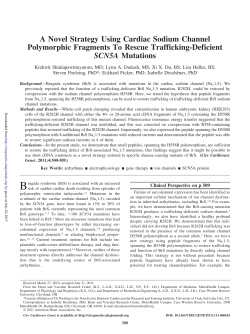 A Novel Strategy Using Cardiac Sodium Channel Polymorphic