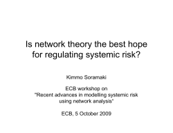 Is network theory the best hope for regulating systemic risk?