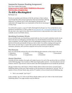 Summerlin Summer Reading Assignment