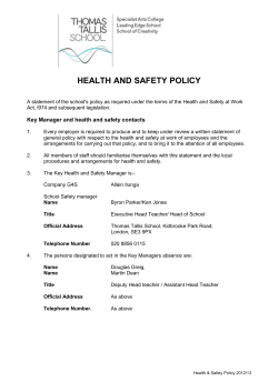 health and safety policy
