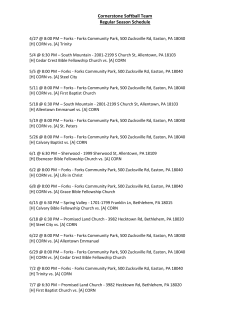 Cornerstone Softball Team Regular Season