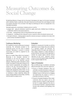 Measuring Outcomes and Social Change