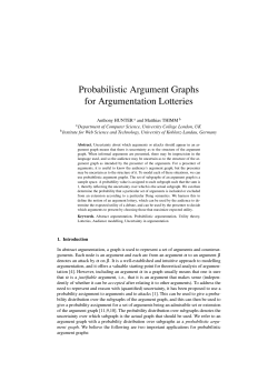 Probabilistic Argument Graphs for Argumentation Lotteries