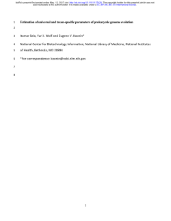 Estimation of universal and taxon-specific parameters of