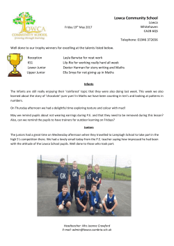 19 May 2017 - Lowca Community School