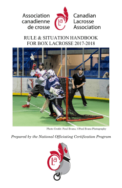 2017-2018 Rule and Situation Handbook