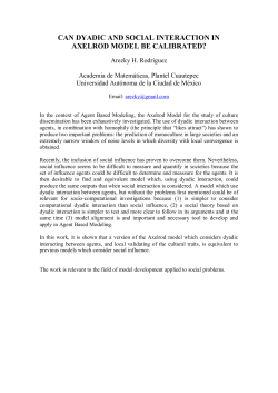 can dyadic and social interaction in axelrod model be