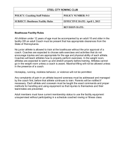 STEEL CITY ROWING CLUB POLICY: Coaching Staff Policies