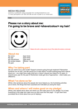 Fact Sheet - World`s Greatest Shave