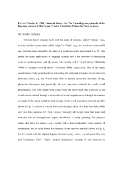 Ferrer i Cancho, R. (2008). Network theory. In: The Cambridge