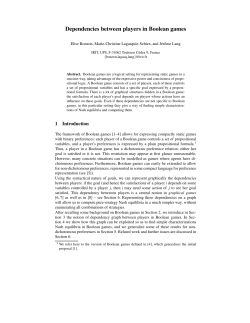 Dependencies between players in Boolean games