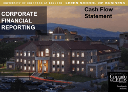 CASH FLOW STATEMENT Warning!