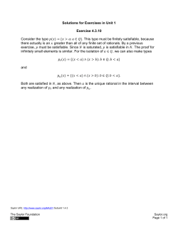 Solutions for Exercises in Unit 1 Exercise 4.3.10 Consider the type