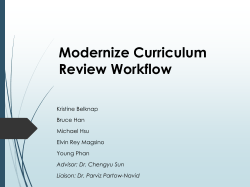 Modernize Curriculum Review Workflow(MCRW)