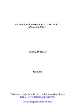 American Grand Strategy After 9/11: An