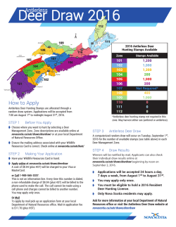 Deer Draw Info Sheets - Government of Nova Scotia